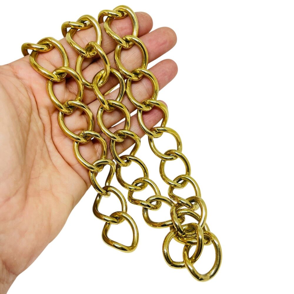MONET signed vintage gold tone designer chain necklace bracelet set - Picture 4 of 4